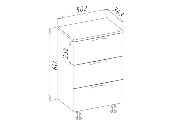 Комод Bellezza Лагуна 50 4632106140043